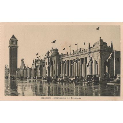 Palace De Communications Barcelona Exposicion 1929 Spanish Postcard