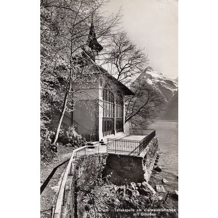 Tellskapelle AM Vierwaldstattersee Mit Gitschen Swiss RPC Postcard
