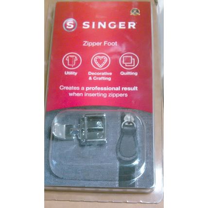 NEW Singer Zipper Foot: Inserter 250051696 MA-MB, CA-CC, EA-EC