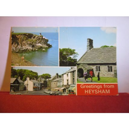 multiview, HEYSHAM, LANCASHIRE used postcard by Dennis 1978 pm =