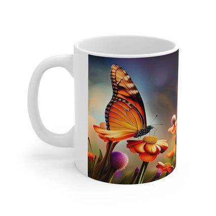 November Topaz Birth Month Colors Fairies & Butterflies #1 Mug 11oz AI Decorativ
