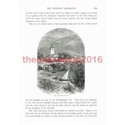 Spies, Lake of Thun, Switzerland, Book Illustration (Print), c1875