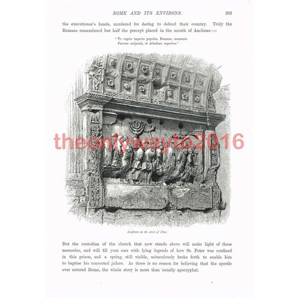 Sculpture on the Arch of Titus, Rome, Italy, Book Illustration (Print), c1875