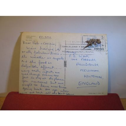 multiview, TAMARIU, COSTA BRAVA, SPAIN used vintage postcard =