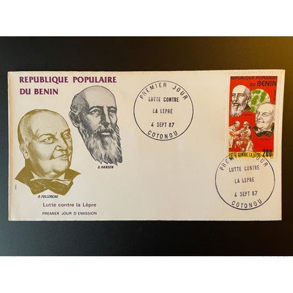 Bénin 1987 Mi. 459 FDC 1er Jour Lutte contre la lèpre Maladie Raoul Follereau