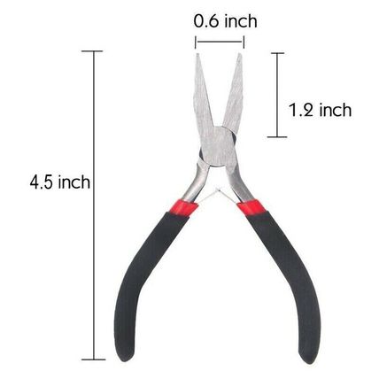 MINI PROCISION LONG NOSE PLIERS SPRUNG GRIP HANDLE HOBBY CRAFT ART JEWELLERY DIY