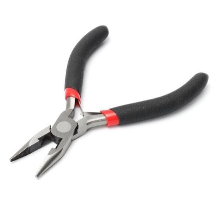 MINI PROCISION LONG NOSE PLIERS SPRUNG GRIP HANDLE HOBBY CRAFT ART JEWELLERY DIY