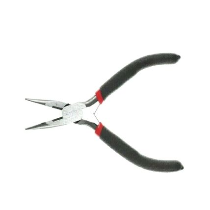 MINI PROCISION LONG NOSE PLIERS SPRUNG GRIP HANDLE HOBBY CRAFT ART JEWELLERY DIY