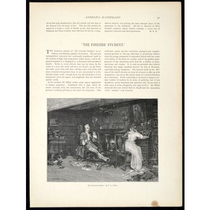 FIRESIDE STUDENT 1893 Francis Davis Millet PRINT