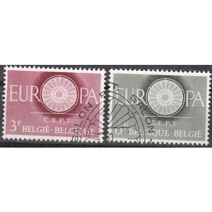 Belgique 1960 Michel 1209 - 1210 O Cote (2008) 1.00 € Europa CEPT Cachet rond