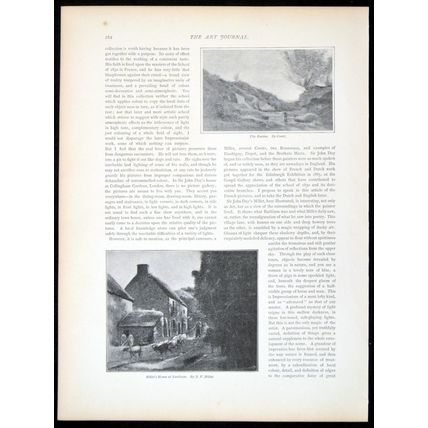 RAVINE - MILLET’S HOUSE AT BARBIZON 1893 Corot - Millet VICTORIAN PRINT PAGE