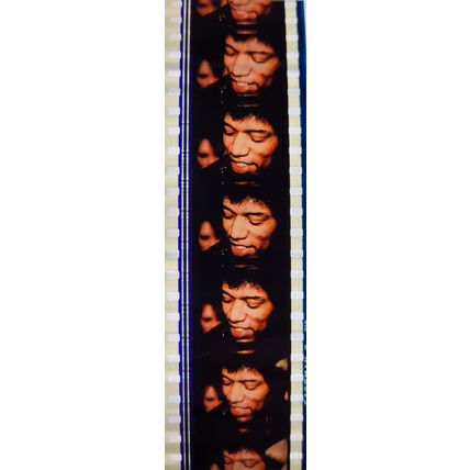 Jimi Hendrix. Pk GEB - A017q . 1 STRIP OF 5 - 35MM FILM CELLS. A very rare strip