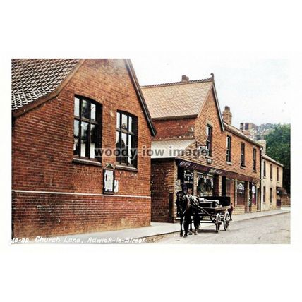 ptc5822 - Yorks - An early view down Church Lane, Adwick-le-Street - print 6x4