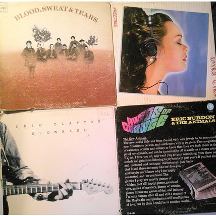 Lot of 4 rock LPs : Eric Clapton; Blood, Sweat Spyro Gyra; Eric Burdon