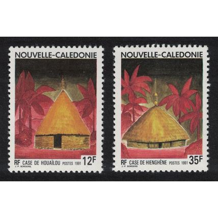 New Caledonia Melanesian Huts 2v 1991 MNH SG#912-913