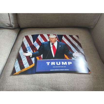 Signed, 16"x12" Photo, Donald Trump (45th & 47th President of the US) + COA