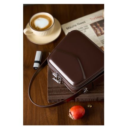 Genuine Leather Women Shoulder Bag Brown
