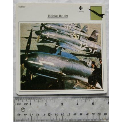Heinkel He 100 - Germany - Fighter - Collectors Club Card