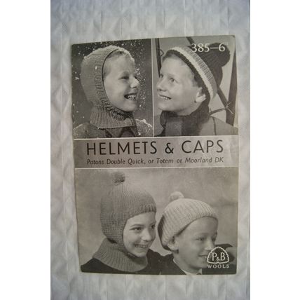 Vintage: P&B 975 Moorland Hats, Four Hat Designs for children, DK