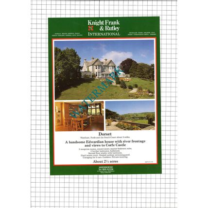 Wareham Dorset House Sale Advert - 1991 Clipping
