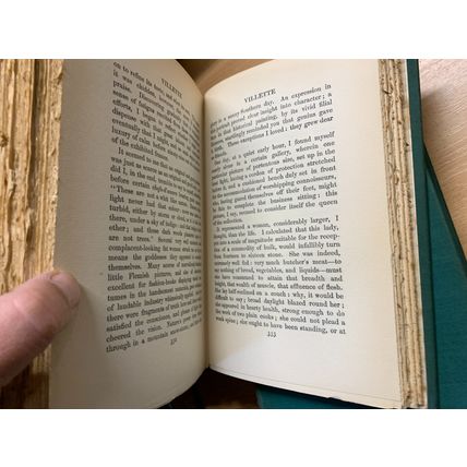 1924 CHARLOTTE BRONTE "VILLETTE" VOLS 1 & 2 FICTION 1.5kg HARDBACK BOOKS (P8)