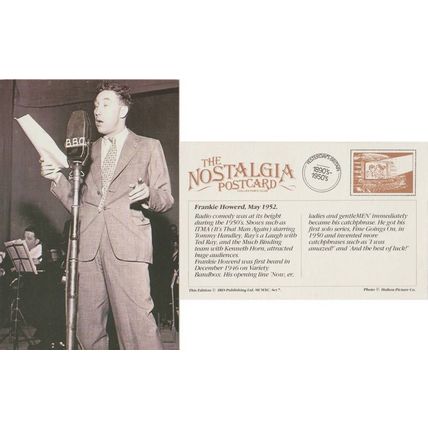 Postcard Frankie Howerd 1952 Comedian Actor TV Radio Film - Nostalgia