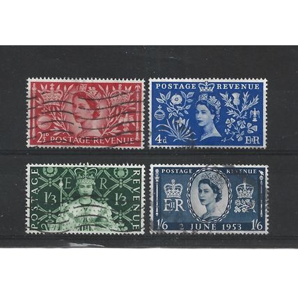 GB.1953 Coronation set of 4.Fine Used.Jul25