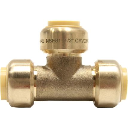 (Pack of 10) EFIELD 1/2 Inch Tee Push-Fit Fitting to Connect Pex, Copper, CPVC w