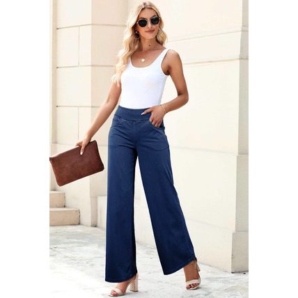 Sail Blue Medium Wash Straight Leg Loose Casual Jeans