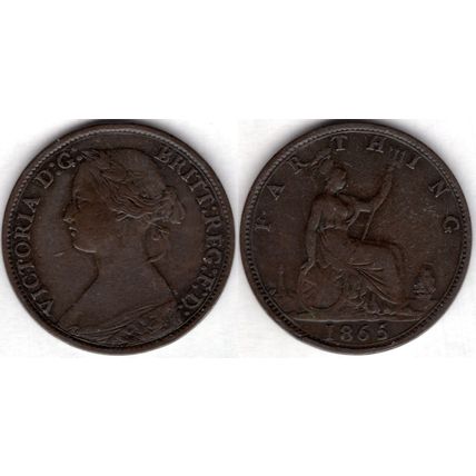 Great Britain. Victoria. Farthing 1865/2. dy22886