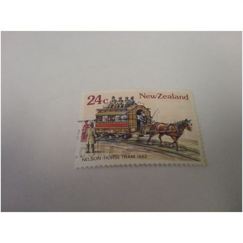 NEW ZEALAND 1985 VINTAGE TRAMS nelson horse tram 24c USED