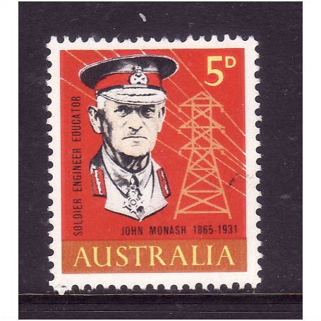 AUSTRALIA 1965 5d GENERAL MONASH SG 378 M MINT