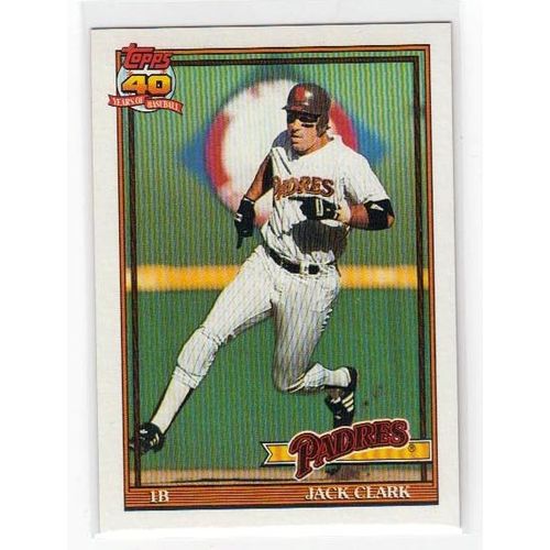 1991 Topps Jack Clark baseball card #650 – Padres