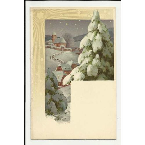 Art WINTER GREETINGS Postcard by Meissner & Buch (1152)