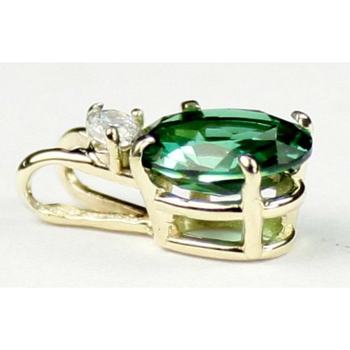 Russian Nanocrystal Emerald, 14KY Gold Pendant, P021