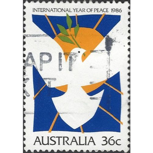 AUSTRALIA, International Year of Peace, blue 1986, 36c, #7