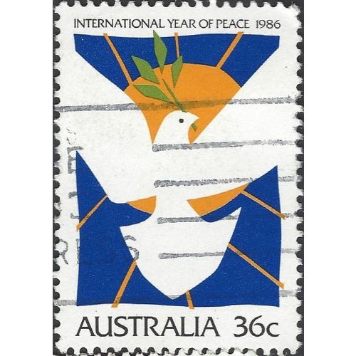 AUSTRALIA, International Year of Peace, blue 1986, 36c, #6
