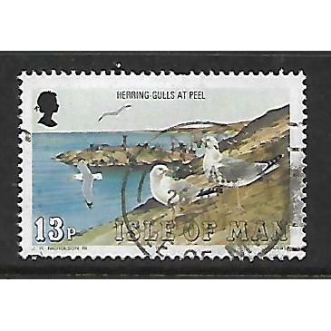ISLE OF MAN 1983 SEA BIRDS 13p HERRING GULLS SG 239 FINE USED
