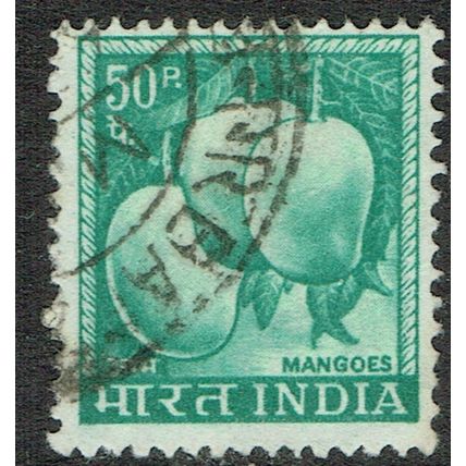 India 1965 Definitive Issue 50p Blue Green SG514 FU