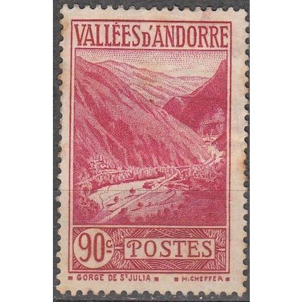 Andorre Français 1932 Michel 38 O Cote (2008) 6.10 € Gorges de Saint-Julia