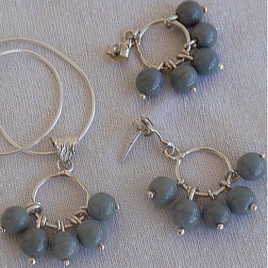 Grapes silver set