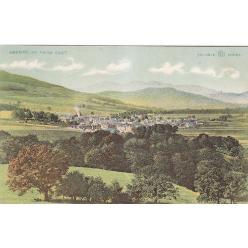 Vintage Colour Postcard - Aberfeldy, from east, Perthshire - Reliable Series