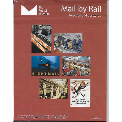 TPM1/5: Postal Museum: Mail by Rail: Set of 6 Postcards.