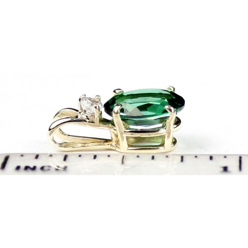 Russian Nanocrystal Emerald, 14KY Gold Pendant, P021