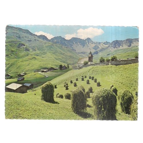 AROSA, SWITZERLAND . used vintage postcard 1964 postmark =
