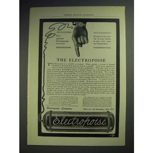 1902 Electropoise Medical Device Ad - 45,000 in Use