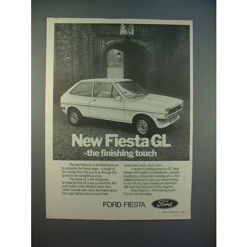 1980 Ford Fiesta GL Car Ad - The Finishing Touch