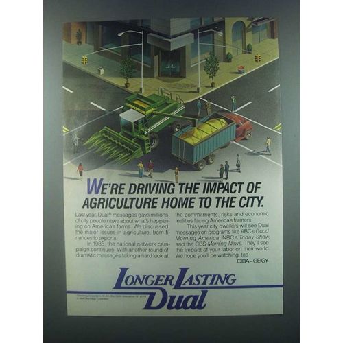 1985 Ciba-Geigy Dual Ad - The Impact of Agriculture