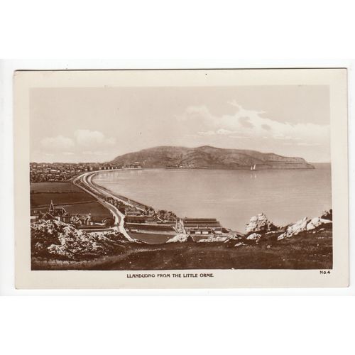 Llandudno from Little Orme RP Postcard L4