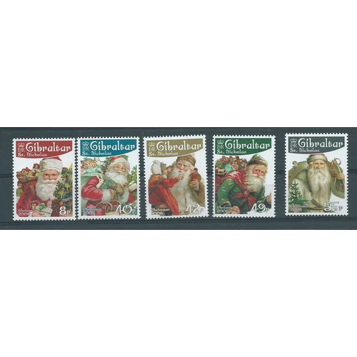 gibraltar stamps sg1185 sg 1185 set christmas mnh